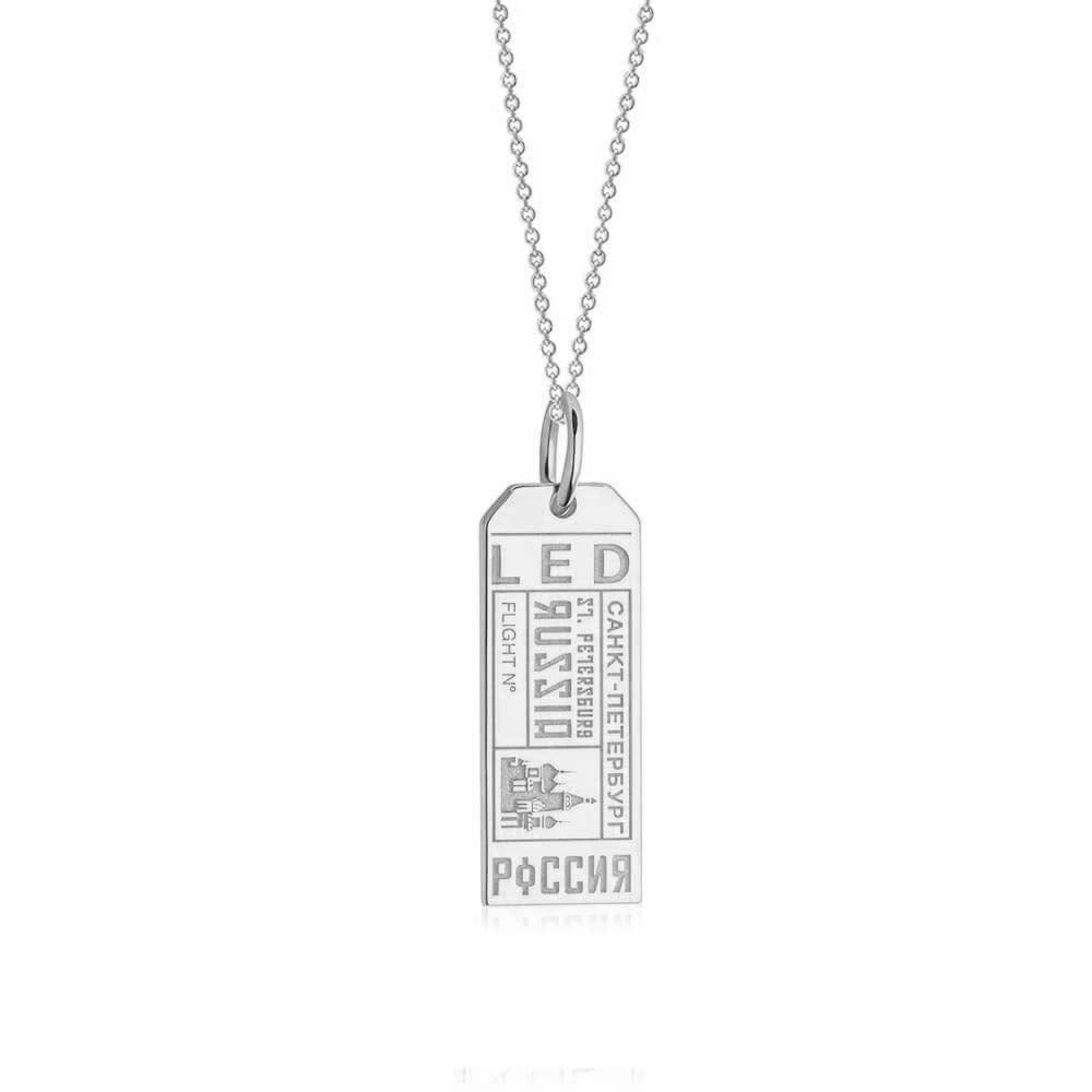 Silver Russia Charm, LED Saint Petersburg Luggage Tag (SHIPS JUNE) - JET SET CANDY  (1720192041018)