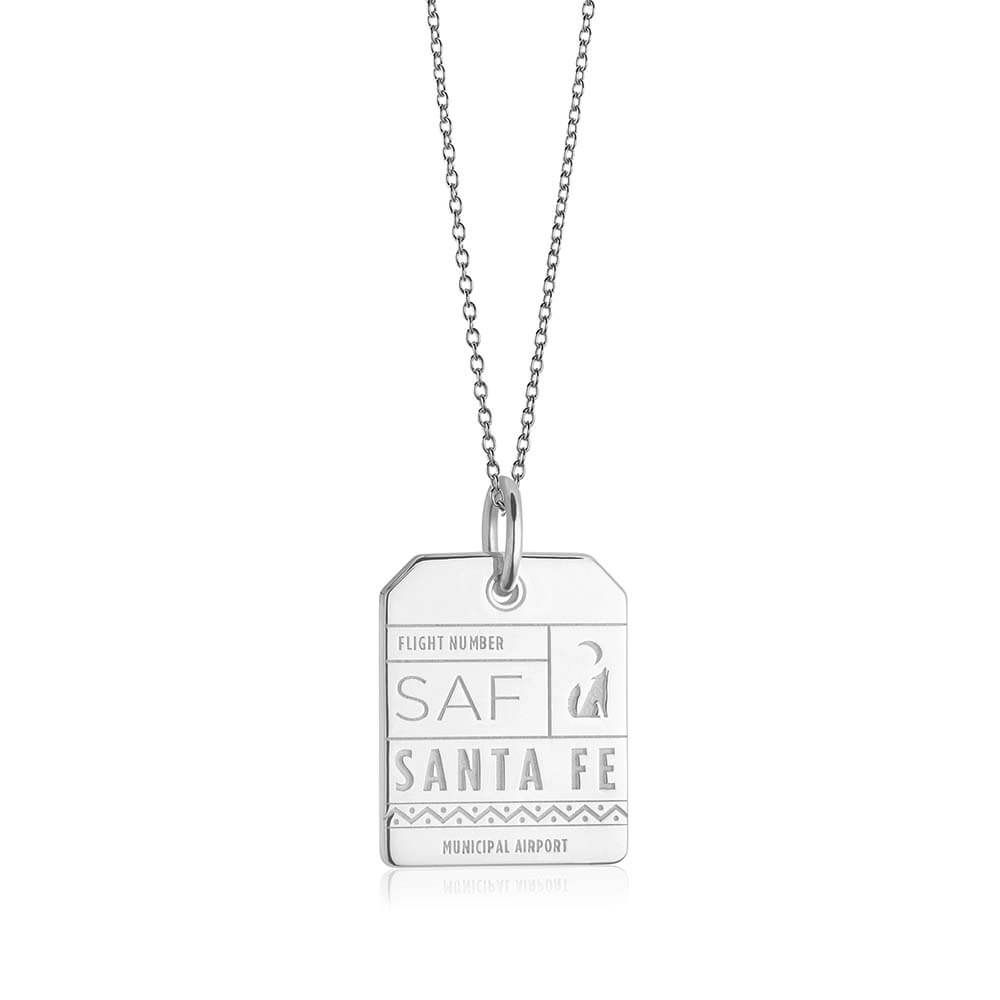 Silver USA Charm, SAF Santa Fe Luggage Tag - JET SET CANDY  (1720182374458)