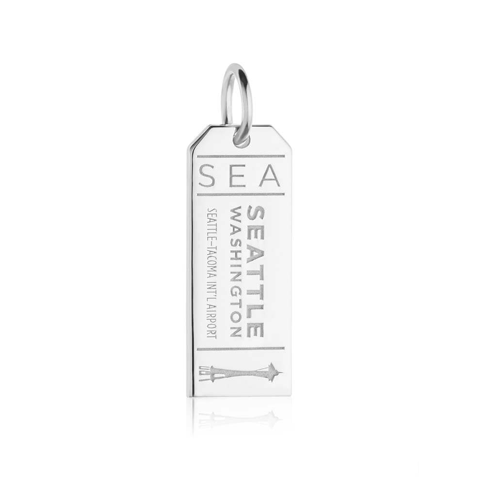 Silver USA Charm, SEA Seattle Luggage Tag - JET SET CANDY  (1720193122362)
