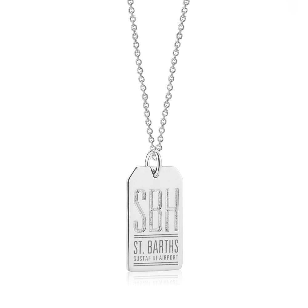 Silver St. Barths Charm, SBH Luggage Tag - JET SET CANDY  (2268483223610)