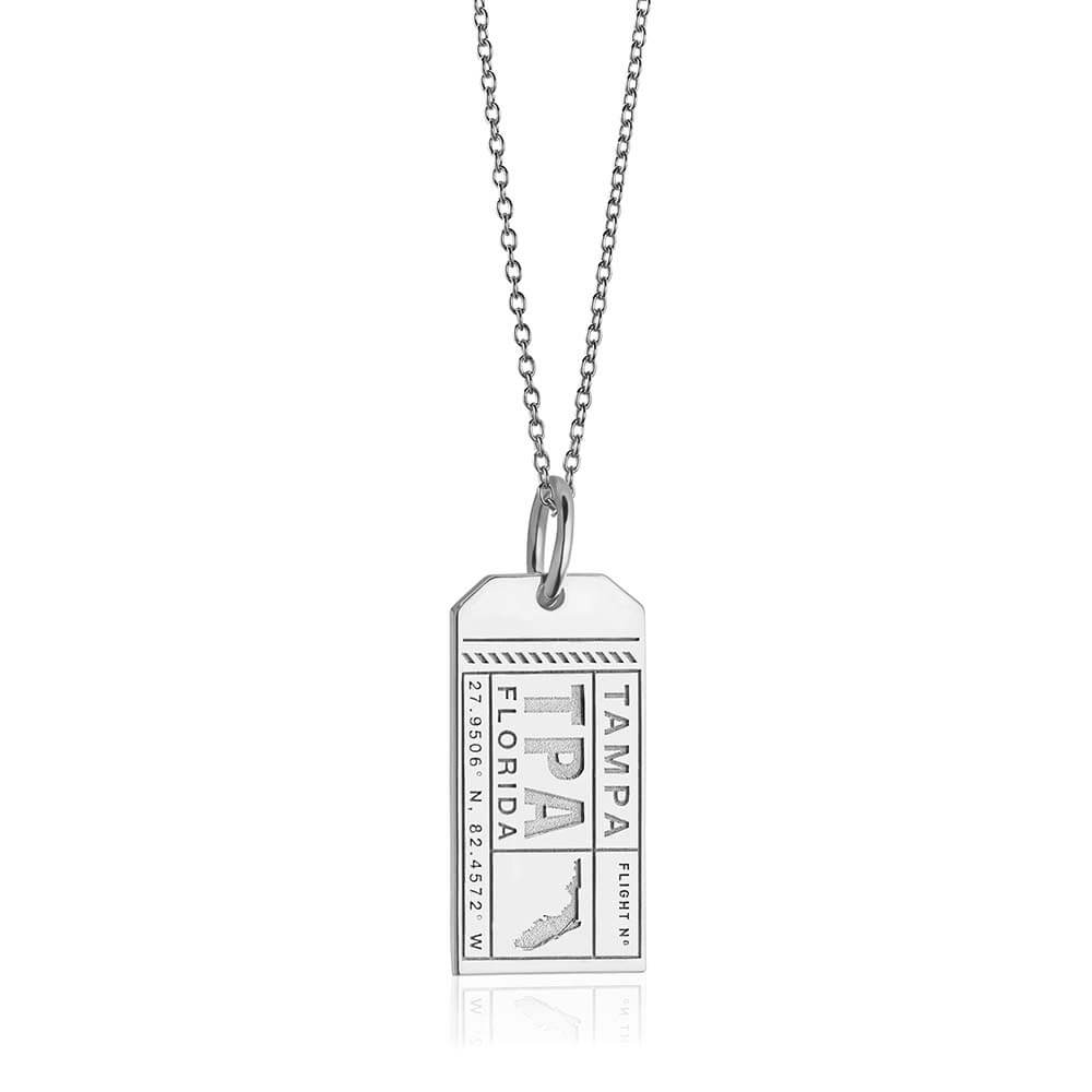 Silver Florida Charm, TPA Tampa Luggage Tag (SHIPS JUNE) - JET SET CANDY  (1720188272698)