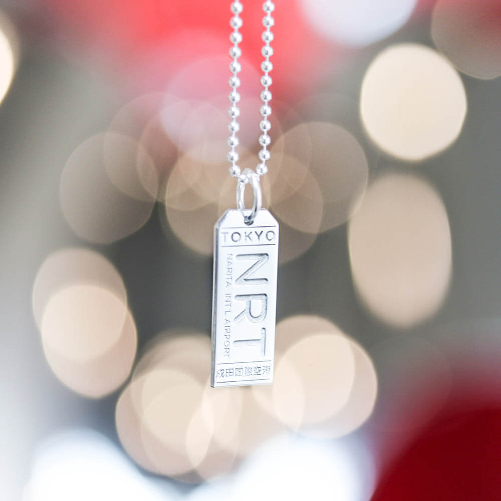 Silver Japan Charm, NRT Tokyo Luggage Tag - JET SET CANDY  (1720189386810)