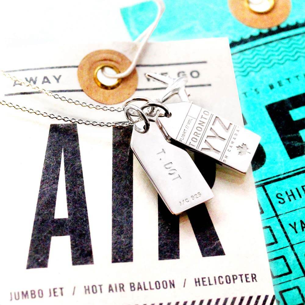 Silver Canada Charm, YYZ Toronto Luggage Tag - JET SET CANDY (1720182603834)