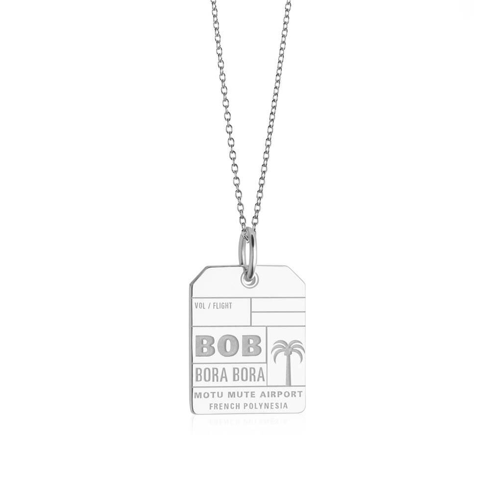 Silver Travel Charm, BOB Bora Bora Luggage Tag - JET SET CANDY  (1720196137018)