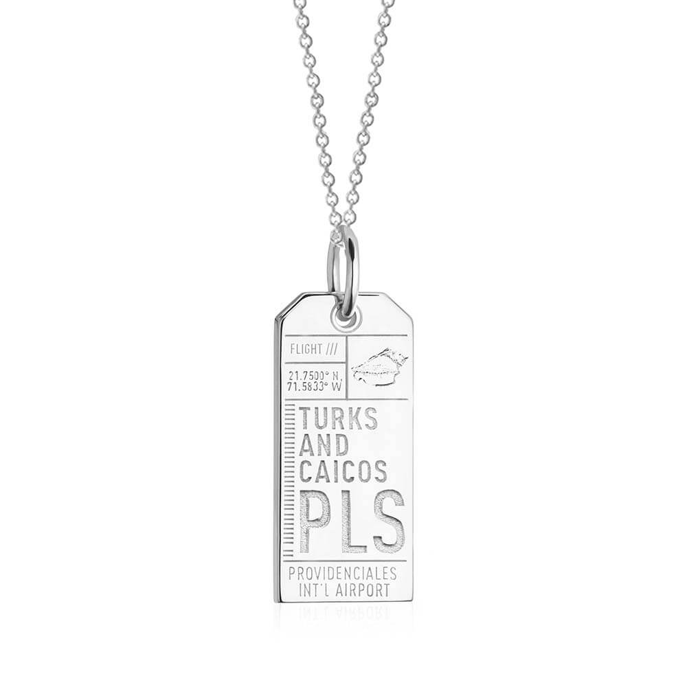 Silver Turks and Caicos Charm, PLS Luggage Tag (SHIPS JUNE) - JET SET CANDY  (1720190533690)