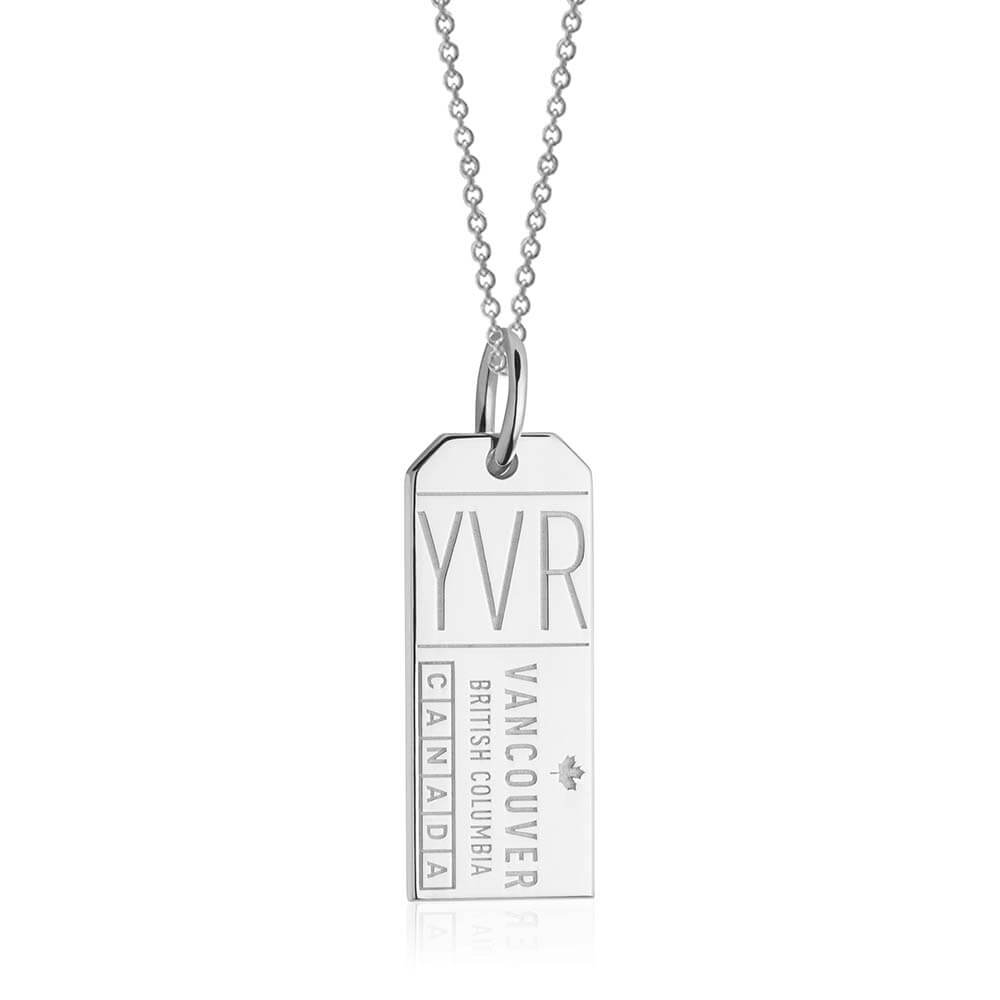 Silver Canada Charm, YVR Vancouver Luggage Tag - JET SET CANDY  (1720181588026)