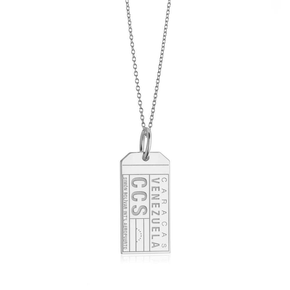Silver Travel Charm, CCS Venezuela Luggage Tag - JET SET CANDY  (1720179982394)