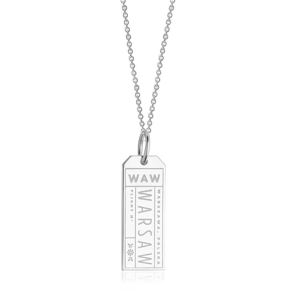 Silver Poland Charm, WAW Warsaw Luggage Tag - JET SET CANDY  (1720185946170)