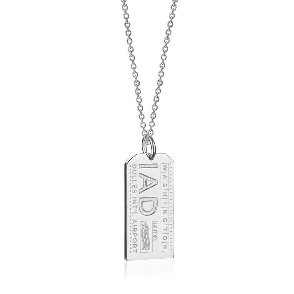 Silver USA Charm, IAD Washington Luggage Tag (SHIPS JUNE) - JET SET CANDY  (1720191451194)