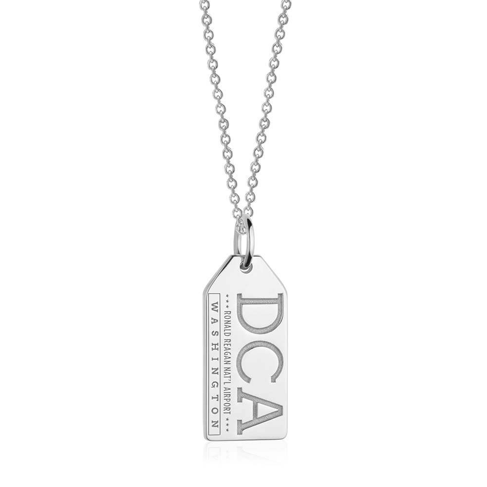Silver Washington Charm, DCA Arlington Luggage Tag (SHIPS JUNE) - JET SET CANDY  (1720183783482)