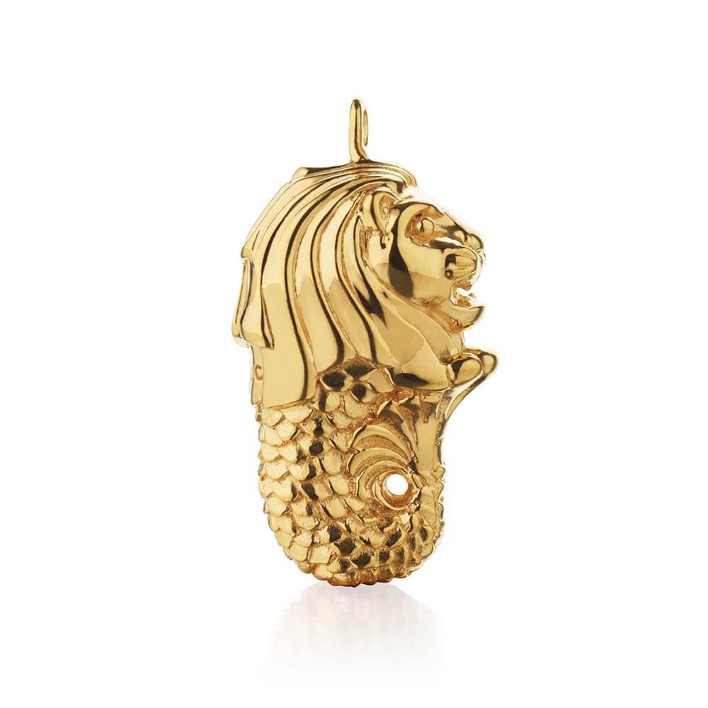 Gold Merlion Charm - JET SET CANDY  (1720168218682)