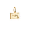 Mini Solid Gold Passport Stamp Charm: Ireland - JET SET CANDY (4395777327192)