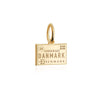 Mini Solid Gold Passport Stamp Charm: Denmark - JET SET CANDY (4395777359960)