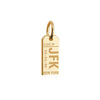 Solid Gold New York Mini Charm, JFK Luggage Tag - JET SET CANDY (1720189517882)