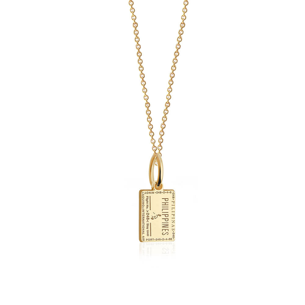 Mini Solid Gold Philippines Passport Stamp Charm (4728495177816)