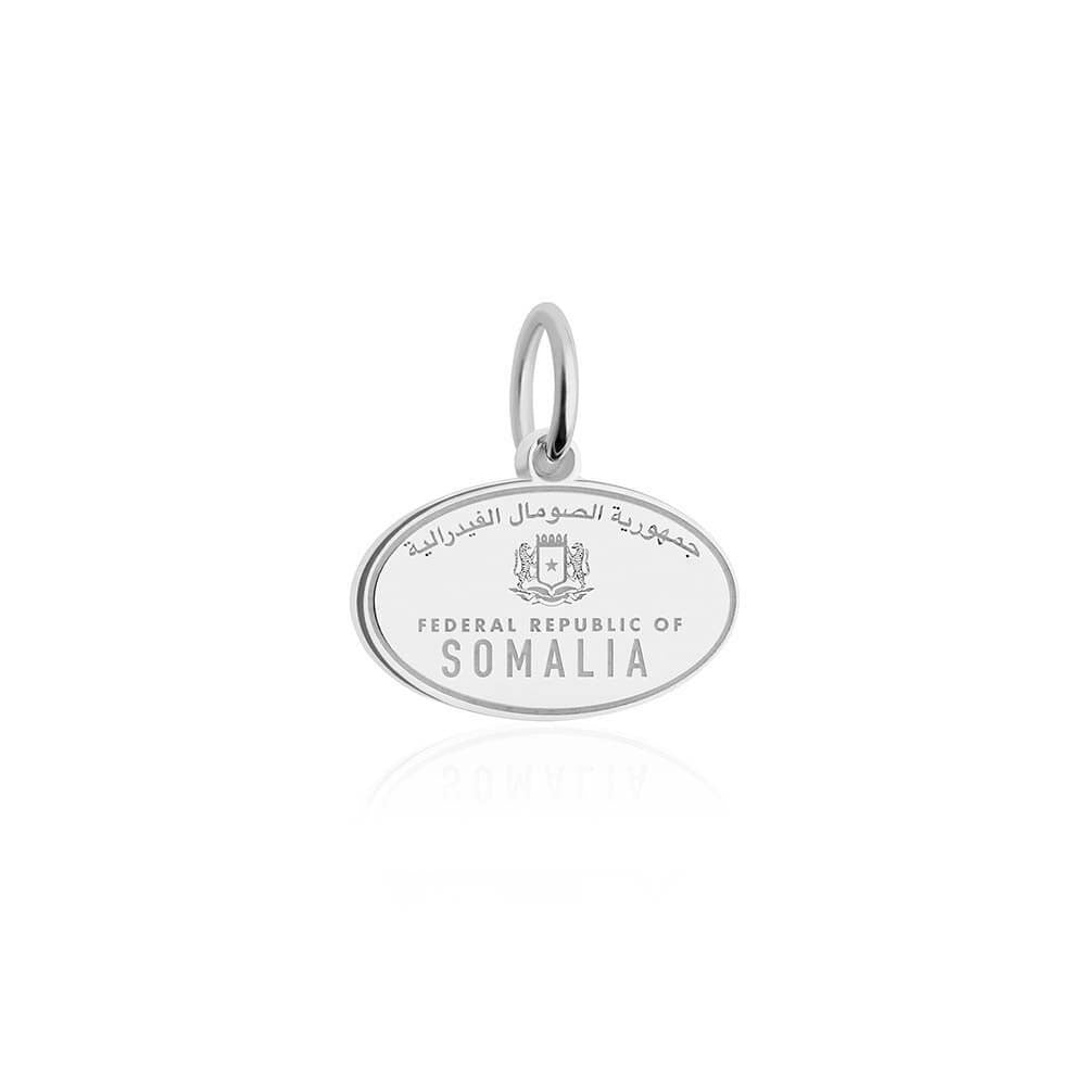 Sterling Silver Travel Charm, Somalia Passport Stamp - JET SET CANDY (1720204034106)