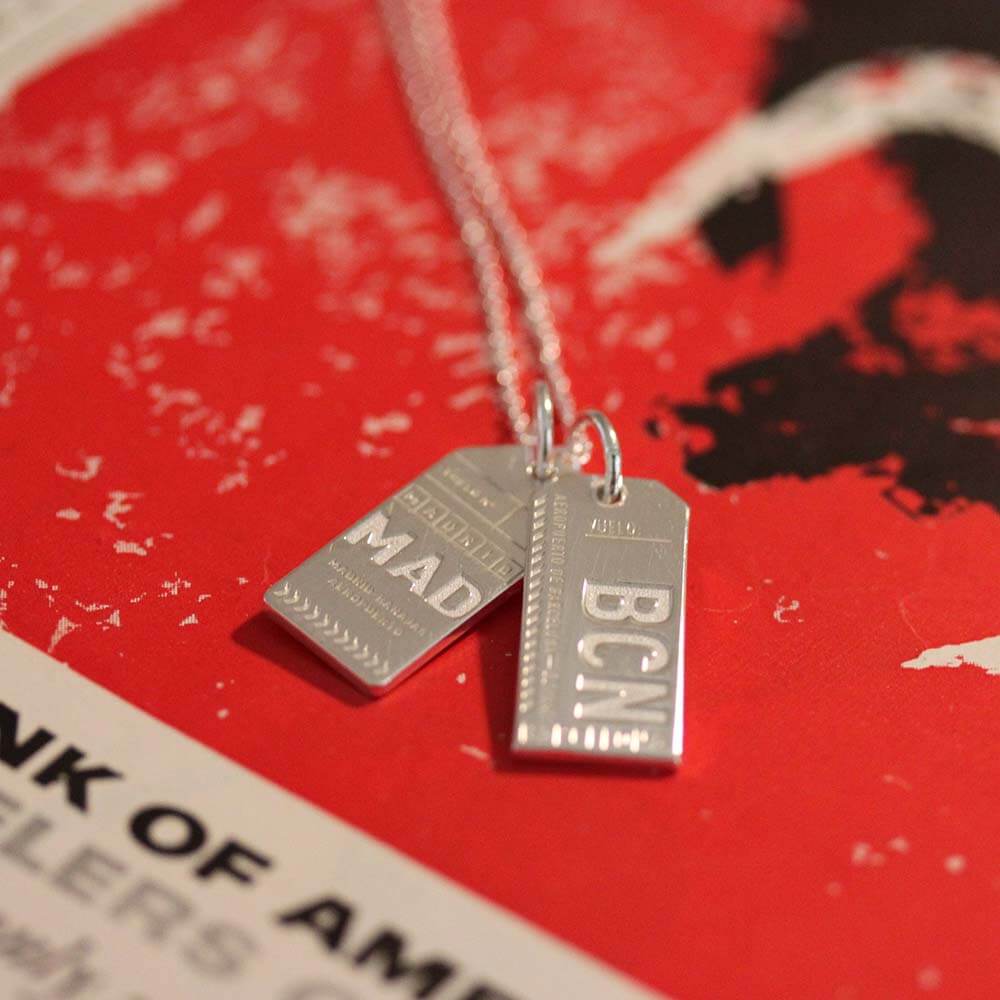 Silver Spain Charm, BCN Barcelona Luggage Tag - JET SET CANDY (2318380761146)
