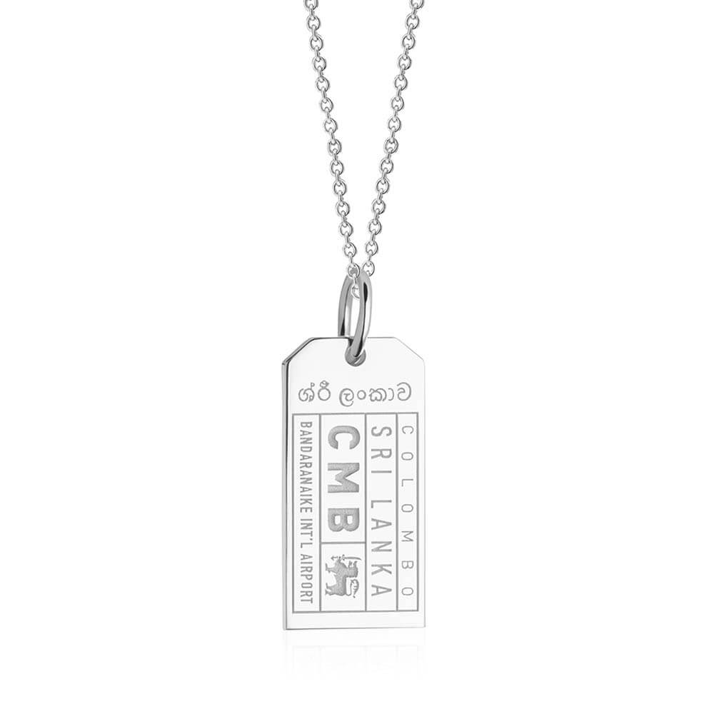 Silver Asia Charm, CMB Sri Lanka Luggage Tag - JET SET CANDY  (1720193712186)
