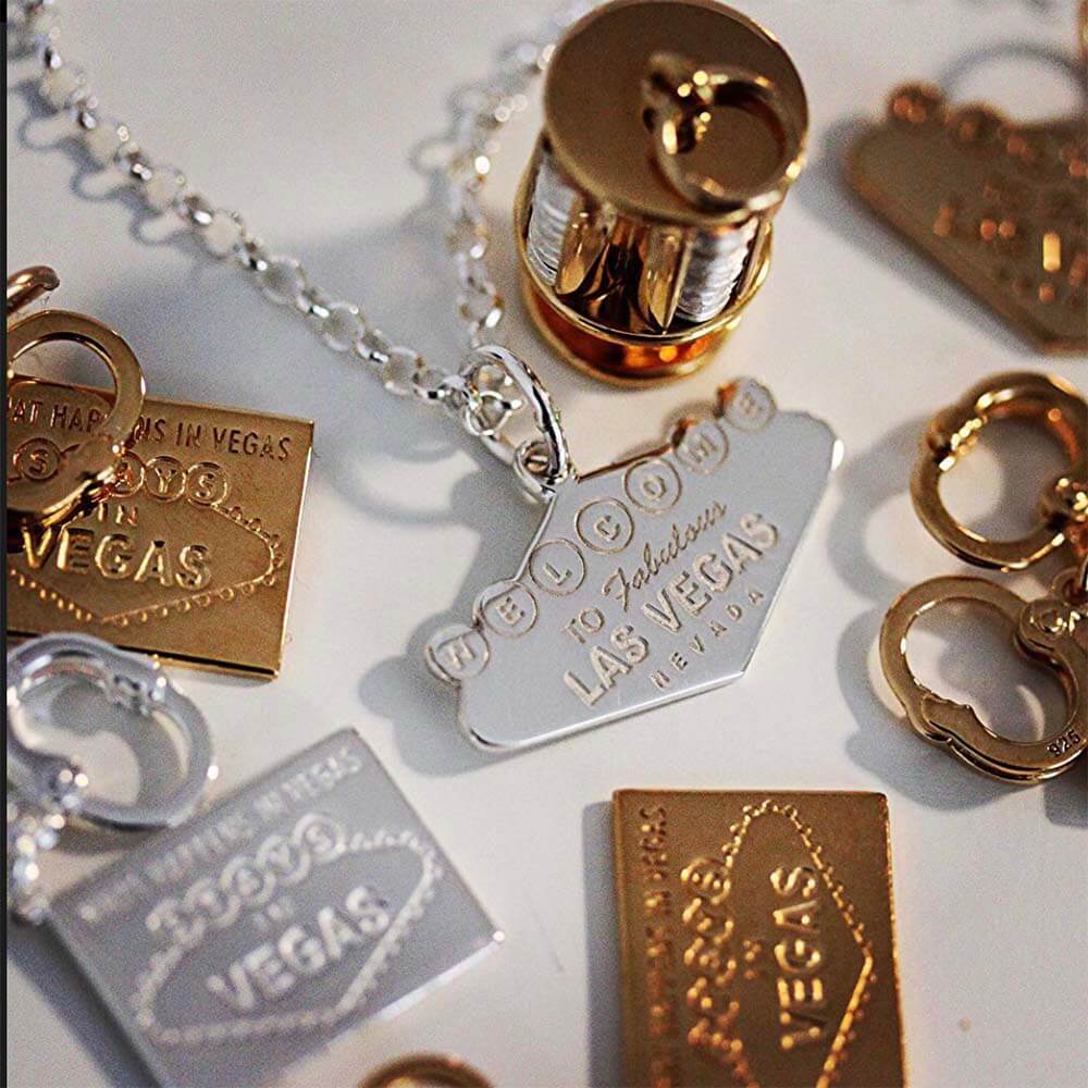 Silver Welcome to Vegas Sign Charm - JET SET CANDY (1720173756474)