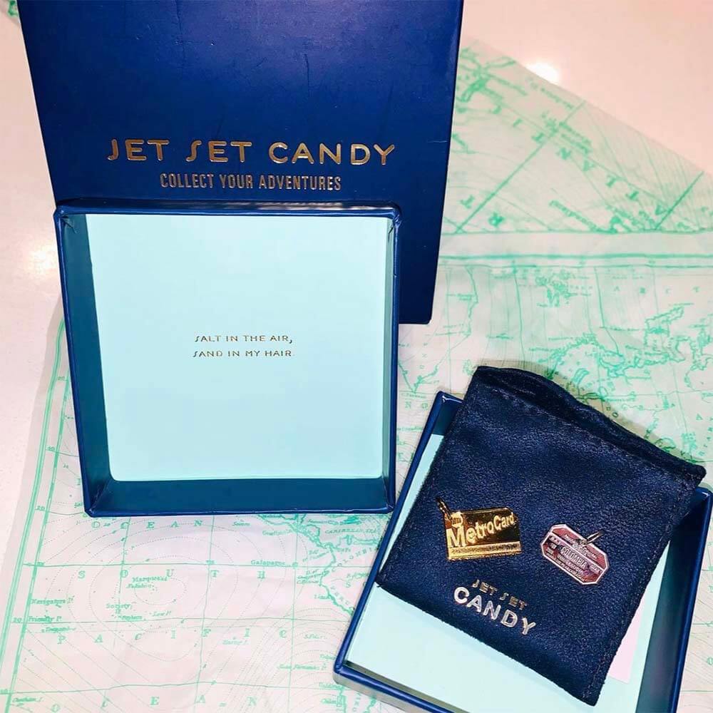 Solid Gold MetroCard Charm - JET SET CANDY (6963153043640)