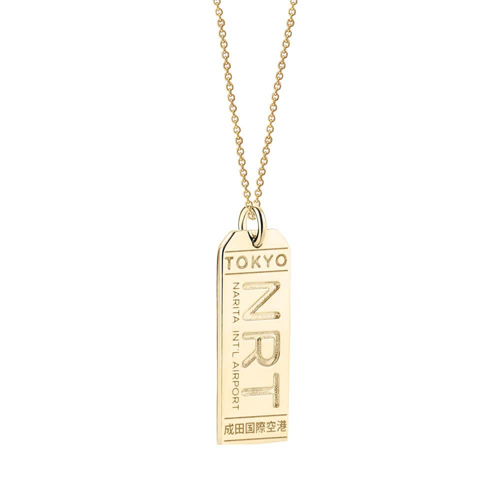 Gold Japan Charm, NRT Tokyo Luggage Tag - JET SET CANDY  (1720189419578)
