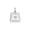 Sterling Silver Travel Charm, Venezuela Passport Stamp (SHIPS JUNE) - JET SET CANDY (1925227216954)