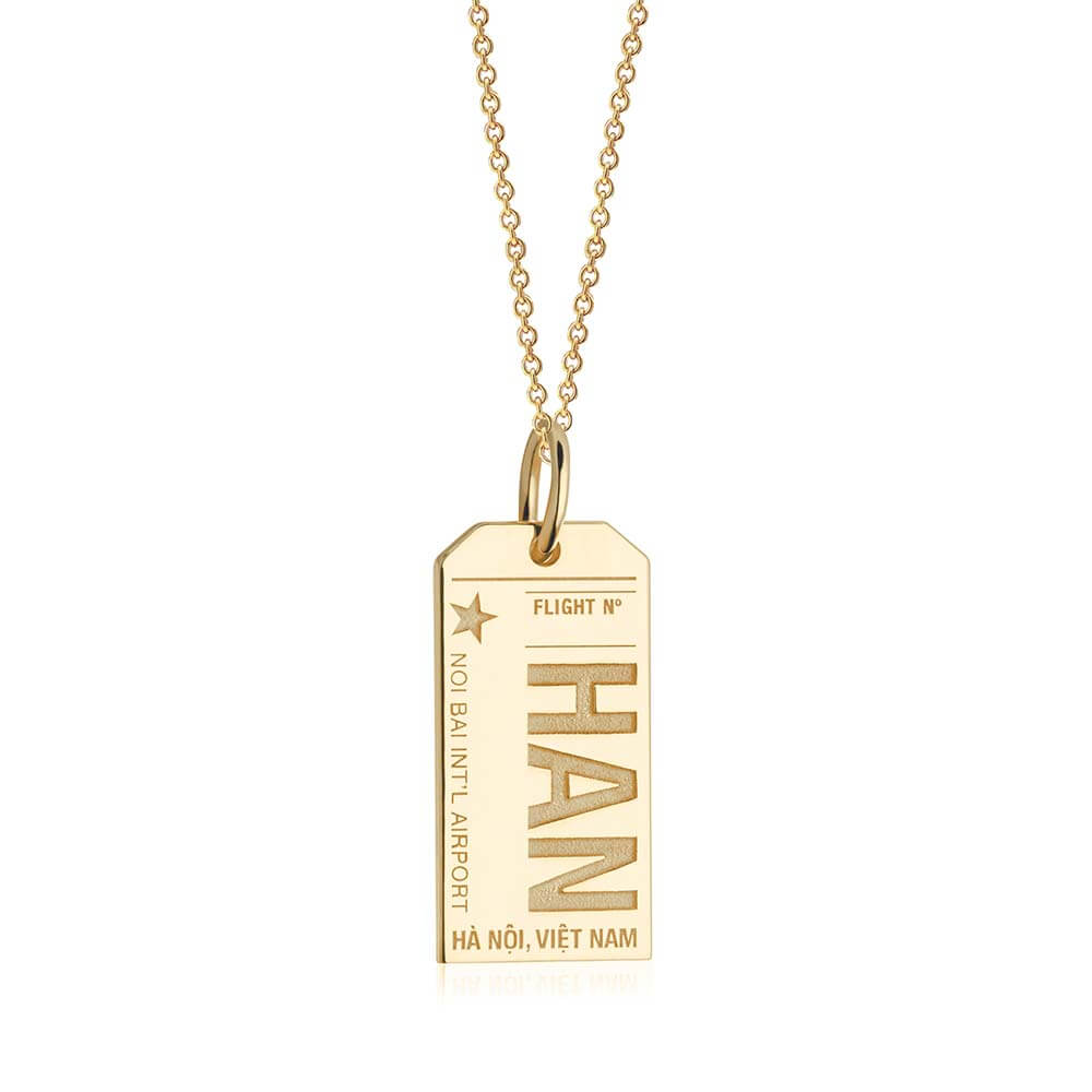 Gold Travel Charm, HAN Hanoi Luggage Tag - JET SET CANDY  (1720178966586)