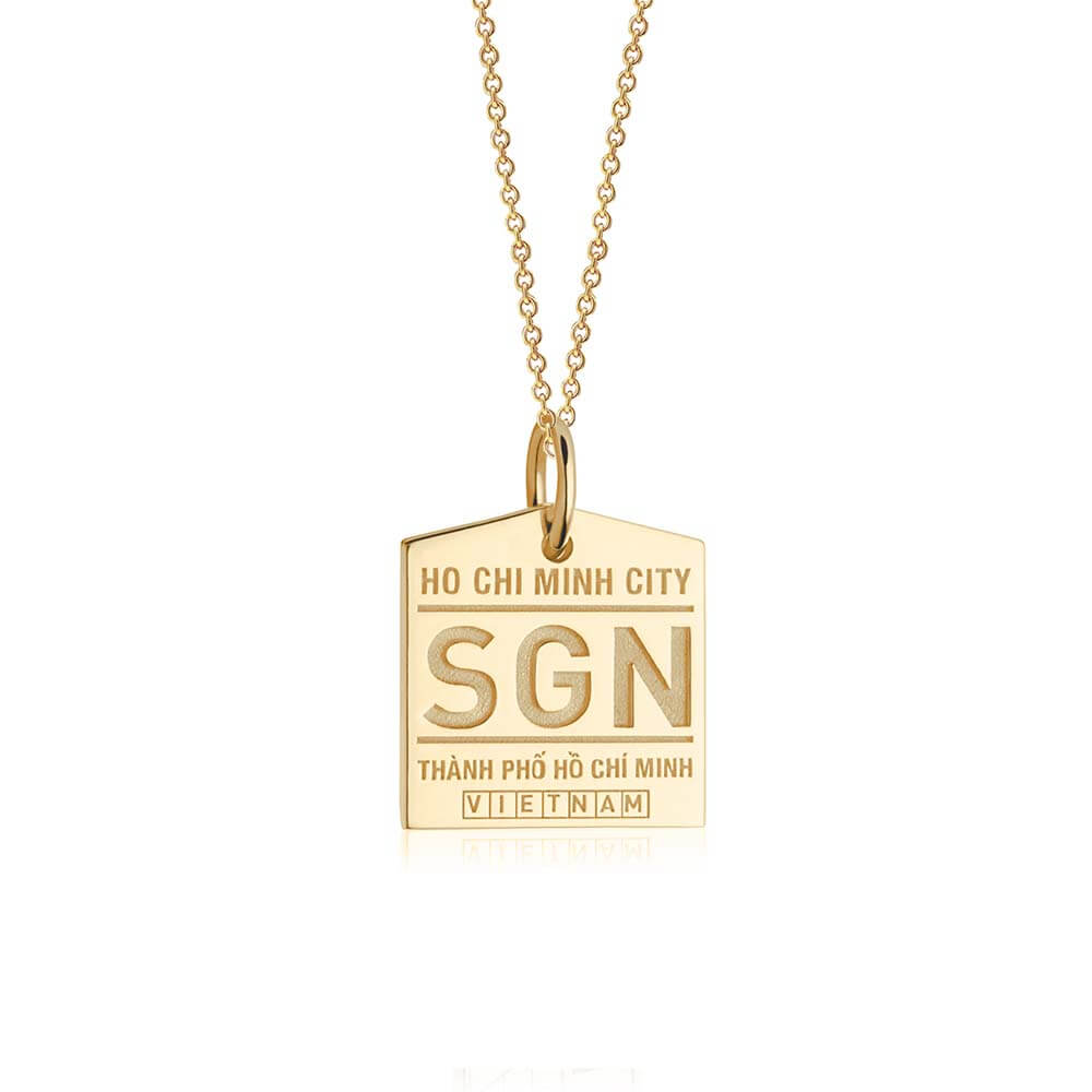 Gold Asia Charm, SGN Ho Chi Minh City Luggage Tag - JET SET CANDY  (1720196530234)