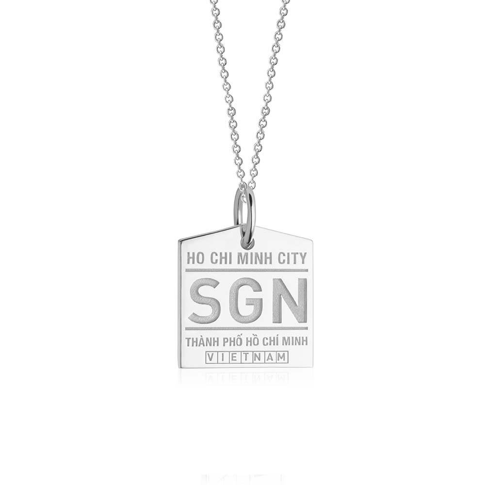 Silver Asia Charm, SGN Ho Chi Minh City Luggage Tag - JET SET CANDY  (1720196497466)