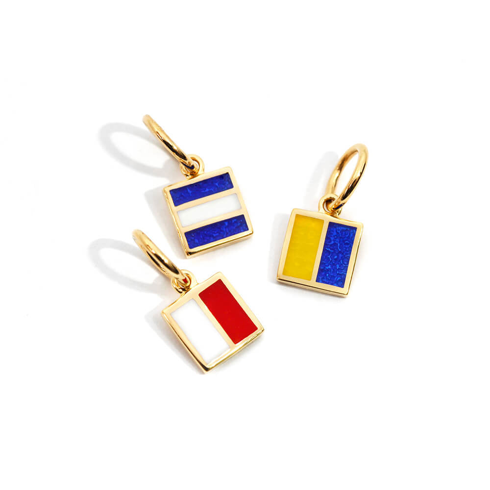 Nautical Flag 3 Charm Bundle, Mini