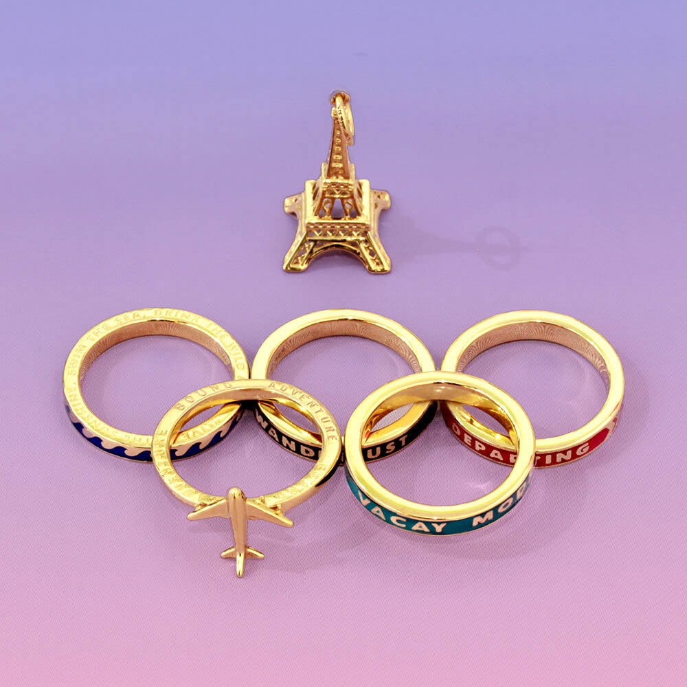 sterling silver and solid gold olympic charms