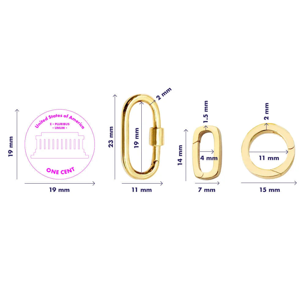 Charm Holder Silver, Circle