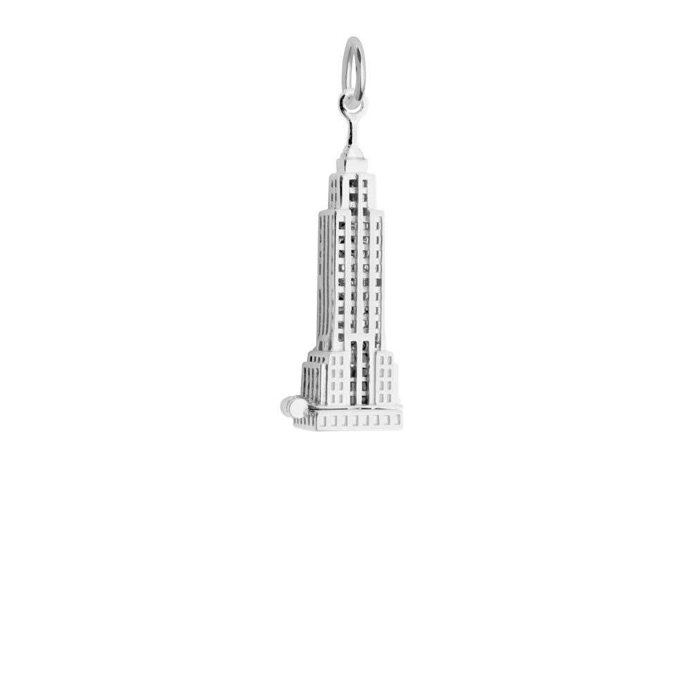 Empire State Building Charm, Silver