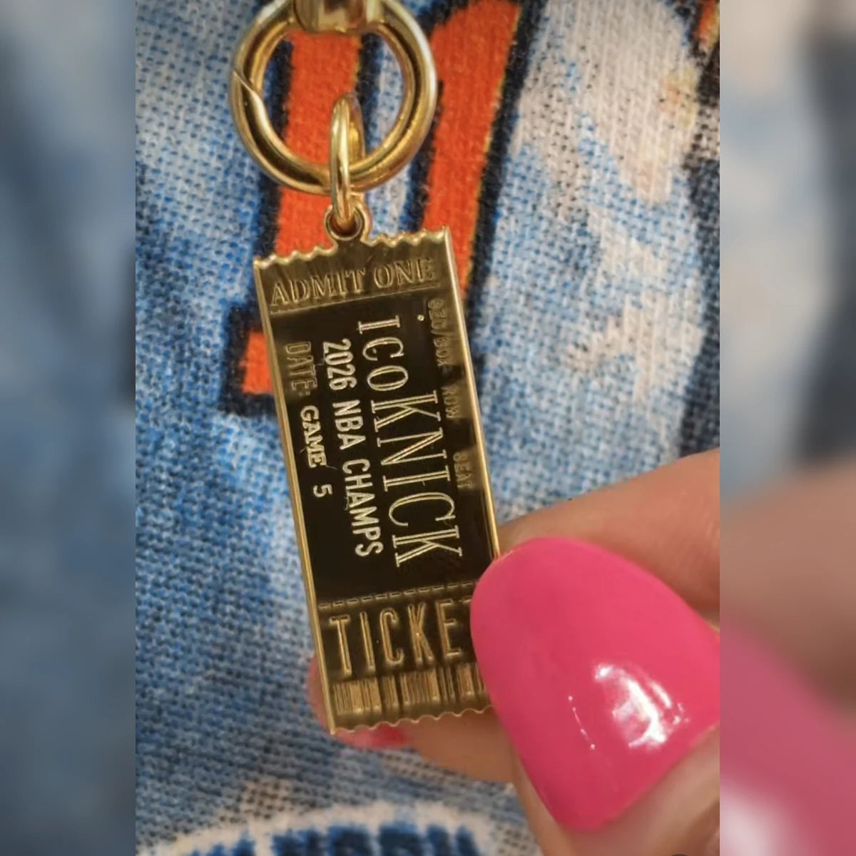 icoKNICK Event Ticket Charm Solid Gold