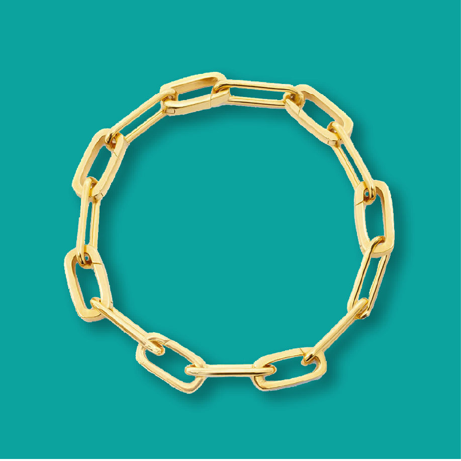 <u><strong>THE CLIP</strong></u><br><br> A contemporary take on the charm bracelet. Every other link opens for easy styling.