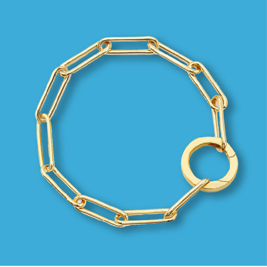 <u><strong>THE DAILY</strong></u><br><br> A versatile everyday bracelet with one openable link.