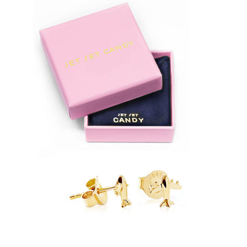 Holiday In A Box, Airplane Earrings Gold