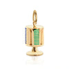 Las Vegas Enamel Poker Chips Charm, Solid Gold