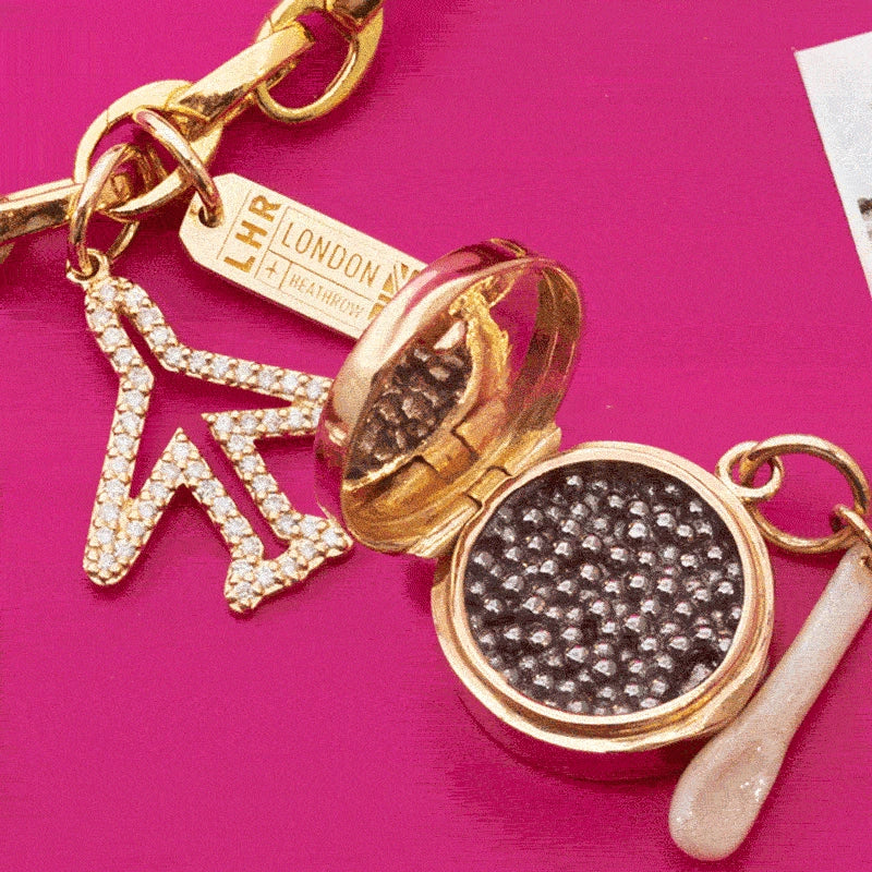 アクセサリー KILa Infinity Link Charm Holder | Gold Vermeil | Infinity Link Charm