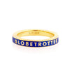 Globetrotter Ring, Blue Enamel, Gold