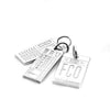 Luggage Tag Charm, Silver