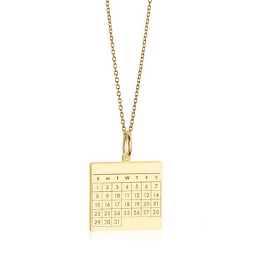 Calendar Customizable Charm, Gold