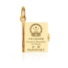 Passport Book Charm China Solid Gold