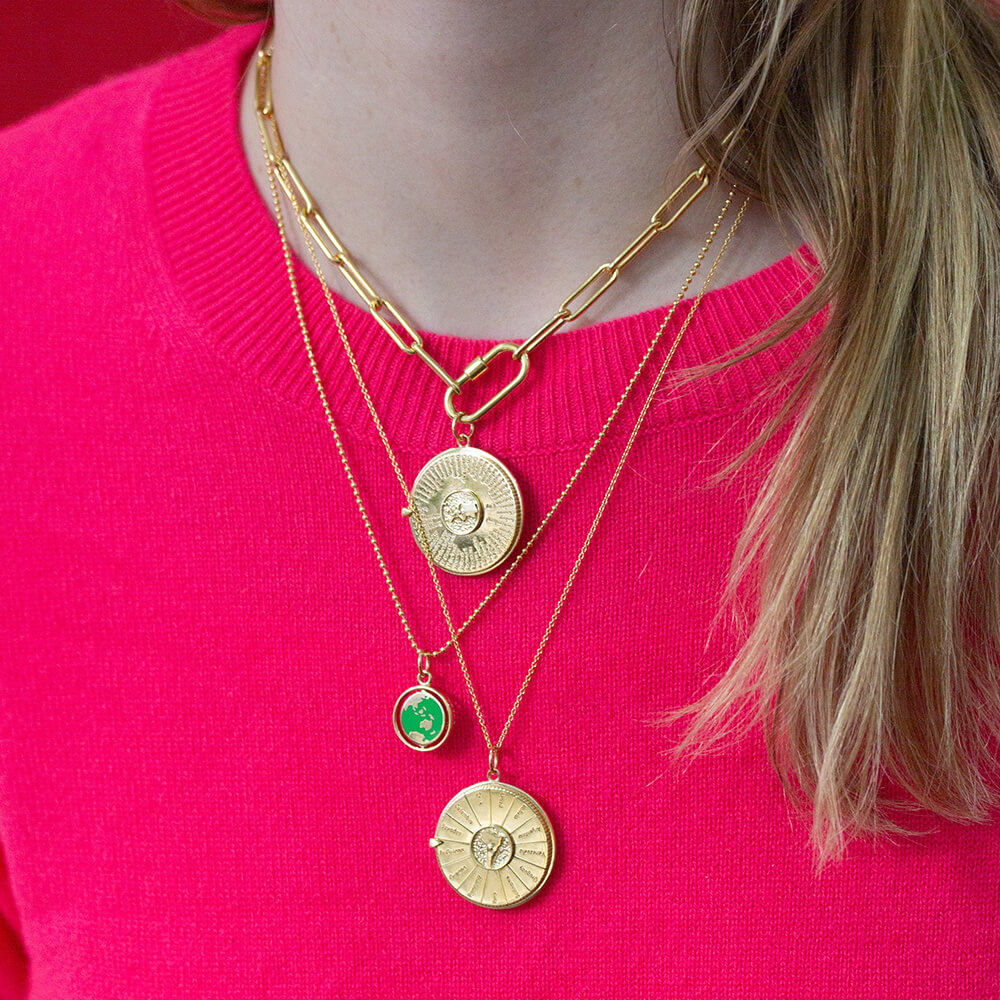 Europe Continent Spinner, Solid Gold Large