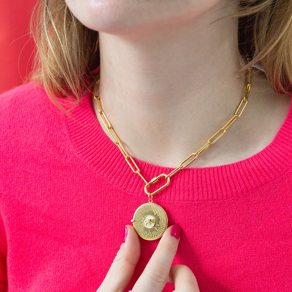 Europe Continent Spinner, Solid Gold Large