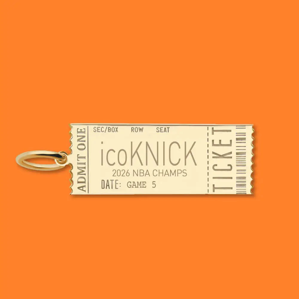 Event Ticket Customizable Charm Gold
