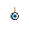 Glass Evil Eye Greek Charm, Gold