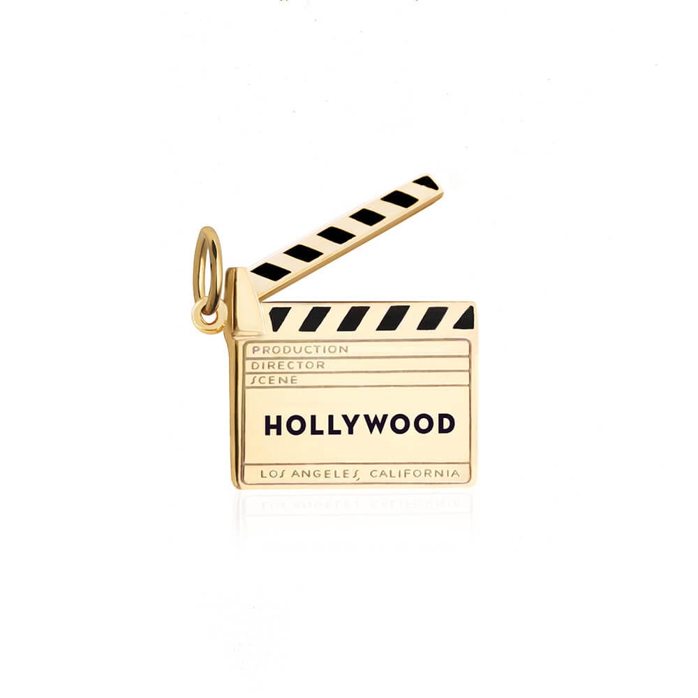 Hollywood Clapboard Charm Solid Gold