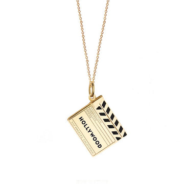 Hollywood Clapboard Charm Gold