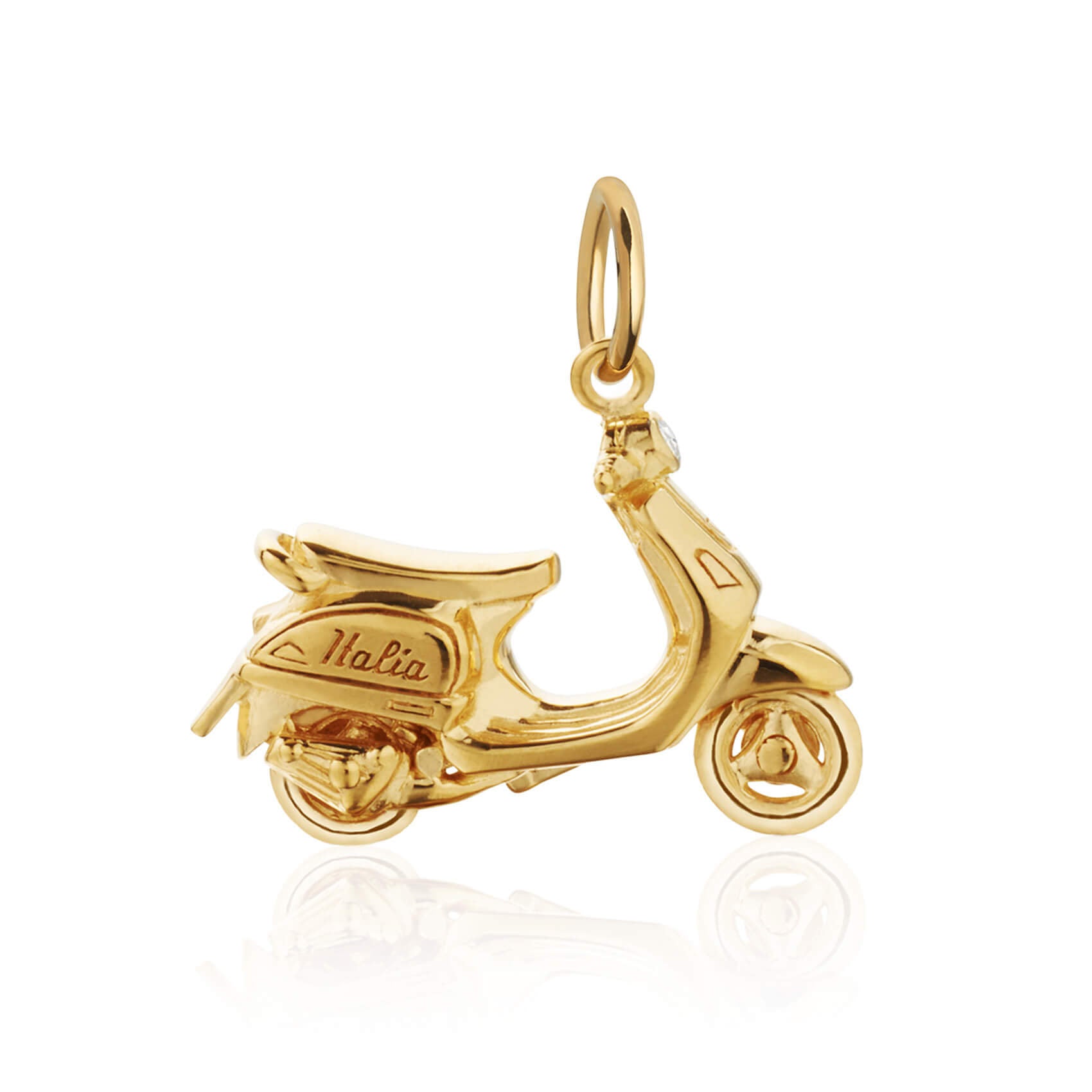 Scooter Charm Italy Solid Gold